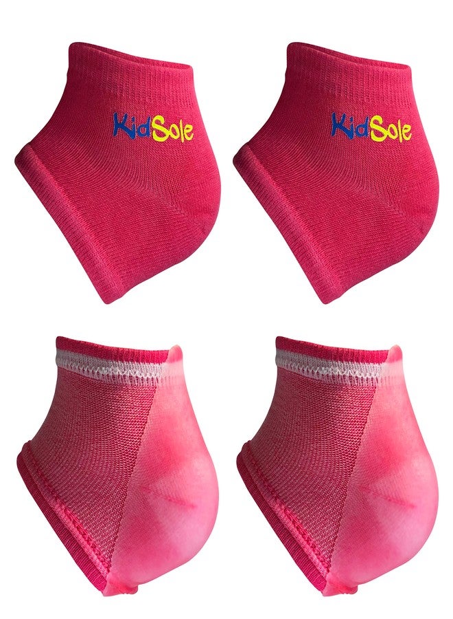 KidSole Gel Heel Strap for Kids with Heel Sensitivity from Severs Disease, Plantar Fasciitis. (Black) (Kids Size 1-6, Pink) - Image 2